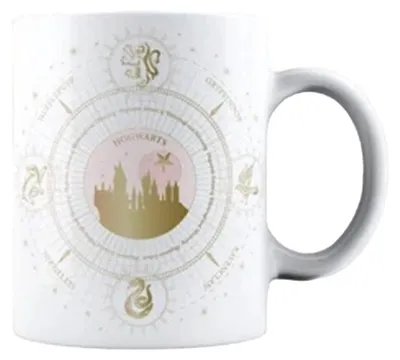 Obrázok produktu pre Harry Potter – „Wizarding World“ kávový hrnček, Rokfort, 400 ml CD1285 (jednotná veľkosť) (biela/zlatá)