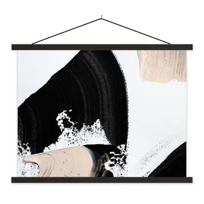 Produktbild von MuchoWow® Textilposter Malerei - Abstrakt - Design 120x90 cm mit schwarzem Rahmen - Aufhänger für Poster