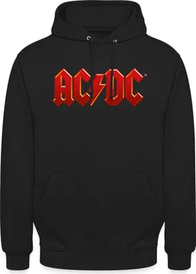 Produktbild von Spreadshirt AC/DC Klassisches Logo Mit Blitz Uni Hoodie, S, Schwarz