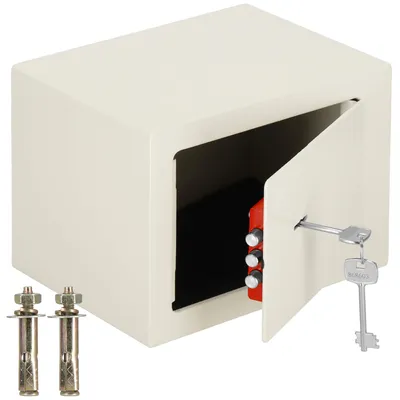 Produktbild von Haussafe Tresor abschließbarer Kasten Wandmontage Maße 17 x 17x 23 cm Schlüsselsafe