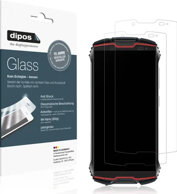 Produktbild von 2x Schutzfolie für Cubot King Kong Mini 2 Pro matt - Anti-Shock 9H Folie dipos Glass Kunststoffglas