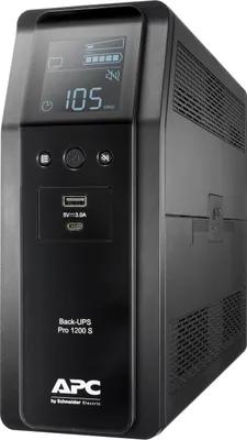 Produktbild von APC by Schneider Electric Back UPS PRO - BR1200SI - USV 1200VA (8 IEC Ausgänge, Multifunktionsdisplay, rein sinusförmiges Ausgangsignal)