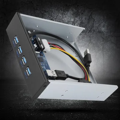 Image de Concentrateur USB pour lecteur CD-ROM en façade, PCI-E vers 4 ports USB 3.0