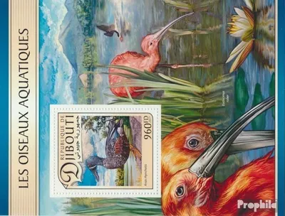 Produktbild von Briefmarken Dschibuti 2017 Mi Block 558 (kompl. Ausg.) postfrisch Wasservögel