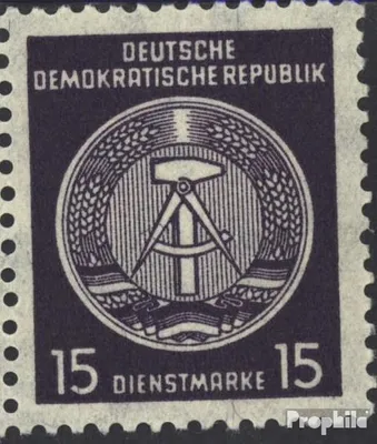 Produktbild von Briefmarken DDR 1957 Mi DA36IIa , geschlossene Schenkel postfrisch Dienstmarke