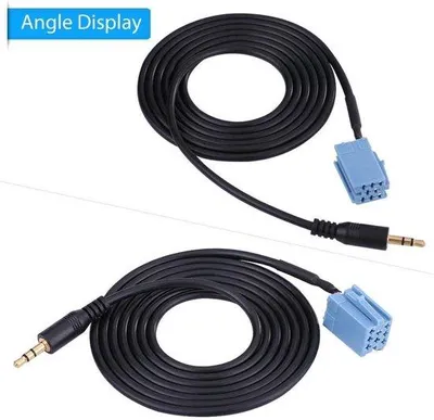 Image de Câble adaptateur audio AUX pour voiture, 35 mm, noir