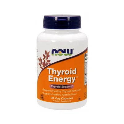 Produktbild von NOW Foods - Schilddrüsen-Energie, Schilddrüsen-Komplex, Jod, 90 Kapseln