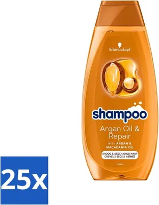 Immagine prodotto di Schwarzkopf - Shampoo Olio di Argan e Riparazione - Nutre e Rinforza - 400 ml - Confezione risparmio - 25 pezzi
