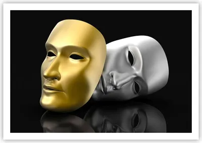 Produktbild von Poster - Poster ohne Rahmen - Maske Theater Bühne Schauspieler - 100x70 cm - Wand Bild - Wanddeko - Wandbilder - Kunstposter - Wandposter - Bilder - Kunstdruck - Wandbild - P2XAA100x70-2432