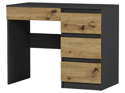 Obrázok produktu pre Počítačový písací stôl 96 cm, pravostranný, 4 zásuvky, FRAMIRE N-34, antracitový mix artisan