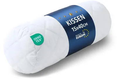 Obrázek produktu pro Váleček pod krk 40x15 cm polštář na krk a cestovní polštář bílý