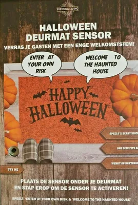 Produktbild von Türmattensensor Fußmatte Türmatte Halloween mit gruseligen Geräuschen schreiend Spukhaus