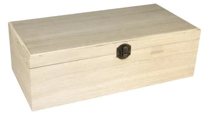 Holzbox mit Spiegel und Bilderrahmen, 4 Fächer, 32 x 15 x 10 cm, weiß