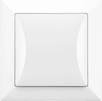 Image de Interrupteur inverseur encastré blanc 1 pôle 8,1 x 8,1 cm