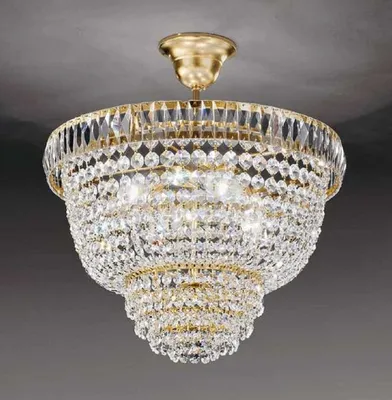 Immagine prodotto di Casa Padrino lampada a sospensione in cristallo barocco oro Ø 33 cm -  Italy