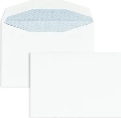 Produktbild von Kuvertierhüllen C6 90g/qm gummiert VE=1000 Stück weiß