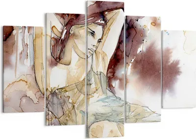 Produktbild von Bild auf Leinwand - Leinwandbild - Frau Modell - 150x100cm - Wand Bild - Wanddeko - Wandbilder - Leinwanddruck - Bilder - Kunstdruck - Wanddekoration - Leinwand bilder - Wandkunst - EA150x100-3552