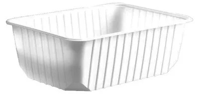Produktbild von 50x Rechteckschalen weiß 1000 ml (PP)