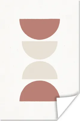 Produktbild von MuchoWow® Poster Minimalismus - Pastell - Gestaltung 120x180 cm - Kunstposter