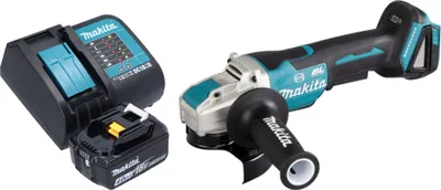 Obrázok produktu pre Akumulátorová uhlová brúska Makita DGA 520 SM1X1 18 V 125 mm X-LOCK Brushless + 1x akumulátor 4,0 Ah + nabíjačka