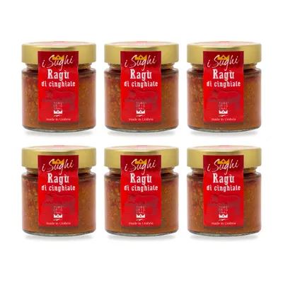 Produktbild von TubeORIGINAL Wildschwein-Ragù mit mind. 50 % italienischem Wildschweinfleisch – 6er-Pack (6 × 200 g)
