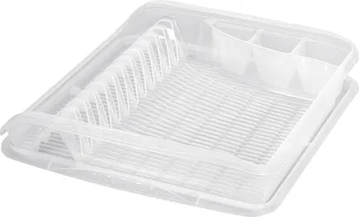 Immagine prodotto di KEEEPER Geschirrablaufkorb large 39,5x39,5x8cm transparent mit Tablett