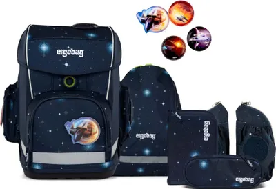 Produktbild von ergobag Schulranzen Schulranzen-Zubehör Galaxy Glow-Edition Cubo Light Set 6-teilig KoBärnikus dunkelblau