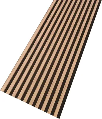 Produktbild von MEBANO. Akustikpaneele Holz 240 x 53 cm, Farbe: Eiche Sanremo Leicht Wandpaneele, Holzpaneele Wand, Moderne Lamellenwand auf Filz, MDF Wandverkleidung