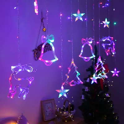 Imagen del producto de Guirnalda de luces LED para ventanas: Crea un ambiente festivo para Navidad y otras celebraciones