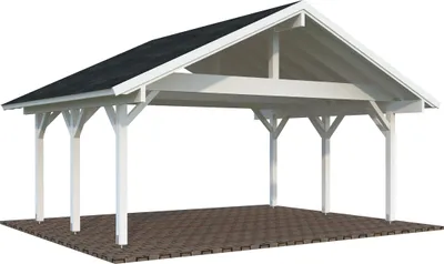 Produktbild von Doppelcarport Palmako Robert 20,6 m² 555 x 372 cm weiß