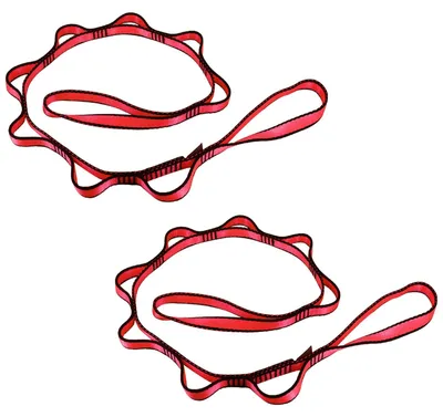 Imagen del producto de Cadenas de seguridad - Cadenas ajustables tipo "diente de león" - Escalera de cuerda de nylon - Capacidad de carga: 23 kN - Incluye 2 unidades - Dimensiones: 105/180 x 1,5 cm - Cuerda para escalar