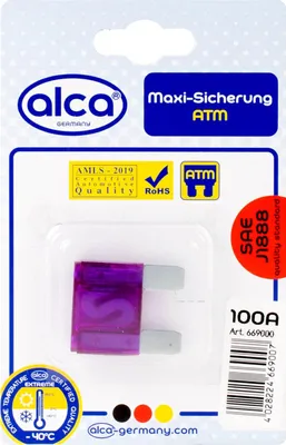 Image de alca® Fusible maxi 100 A, 1 pièce sous blister, 32 V, violet