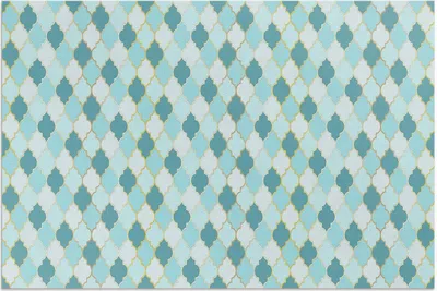 Produktbild von Blaues Mosaik dekorative Fliesen – Vinylteppich – 60x90 cm – Outdoor Teppich – Terrasse – Wetterfest – Modern