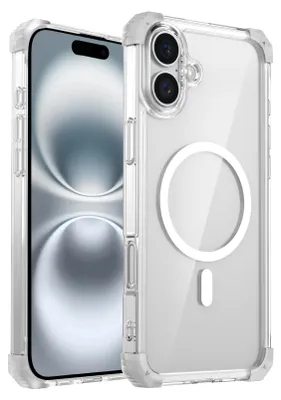 Produktbild von Magnetisch Hülle für iPhone 16 Kompatibel mit Magsafe Stoßfest Militärschutz Transparente Handyhülle Klar
