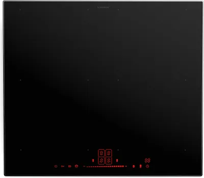 Image de Klarstein NanoGlow Plaque Induction 4 Feux - 60cm, 7400W, Zones Flexibles & Boosters, Affichage Caché, Sécurité Enfant, Minuterie, Verre Nano, Design Aluminium
