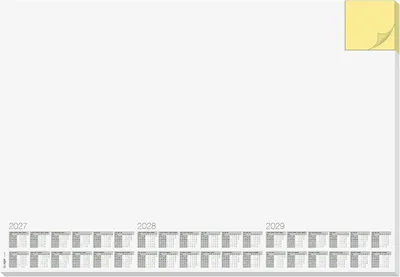 Produktbild von SIGEL H7490 Papier-Schreibtischunterlage DIN A2 Kalender 2027-2029 Haftnotizblock