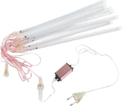 Image de 30 cm Douche météore en plein air pluie 8 tubes LED cordes lumineuses étanches pour�� la fête de mariage de Noël