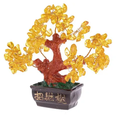 Immagine prodotto di lachineuse – Albero della fortuna in giallo citrino – Albero della fortuna, 12 cm