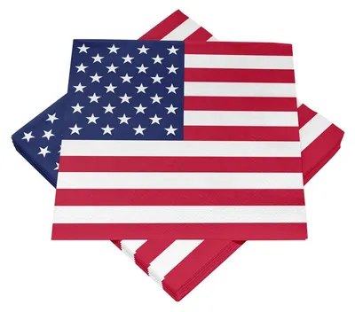 Produktbild von 20 servietten mit motiv stars & stripes