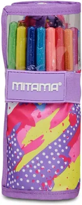 Productafbeelding van Zeven glitterroller + etui-set, Mitama schrijfpennen