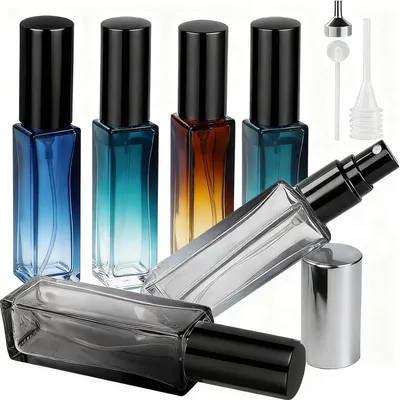Produktbild von Mini Parfümzerstäuber 10 ml, 6x Leere Glasflaschen, Tragbarer Feinsprüher für Reisen