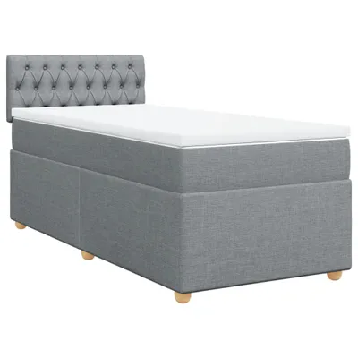 Obrázek produktu pro vidaXL Postel Boxspring s matrací Světle šedá 90x190 cm Látka