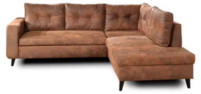 Image de Best Mobilier NORDIC - Canapé d'angle droit - 5 places - Convertible , Marron