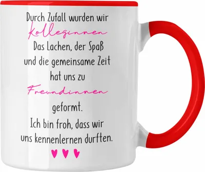 Produktbild von Trendation - Kollegin Tasse Geschenk Beste Arbeitskollegin Geschenkidee Abschied Abschiedsgeschenk Kolleginnen (Rot)