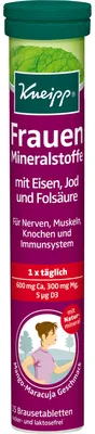 Produktbild von Kneipp Frauen Mineralstoffe mit Eisen, Jod und Folsäure Brausetabletten, 15 St. Tabletten