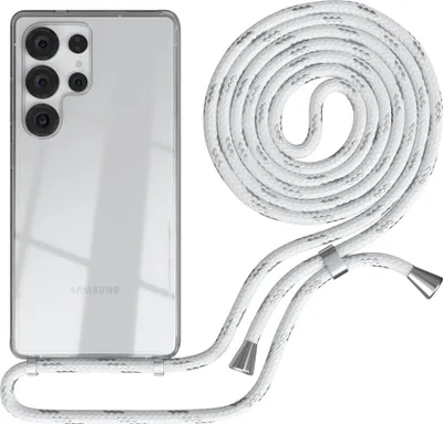 Produktbild von EAZY CASE Handykette mit Hülle für Samsung Galaxy S25 Ultra Backcover Handykette, zum Umhängen in Weiß