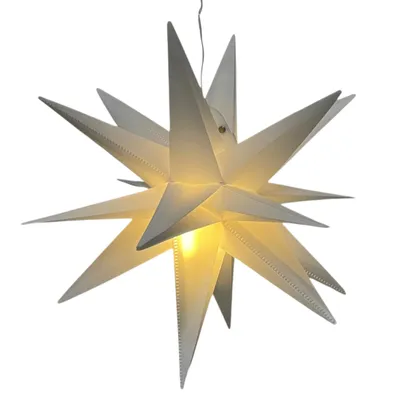 Produktbild von Anna's Collection LED Weihnachtsstern für Außen Stern hängend 60cm Batterie warmweiß 6/18h Timer