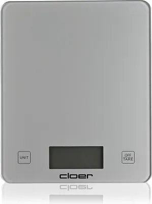 Produktbild von Cloer 6878, Elektronische Küchenwaage, 10 kg, 5 g, Silber, Glas, Arbeitsplatte