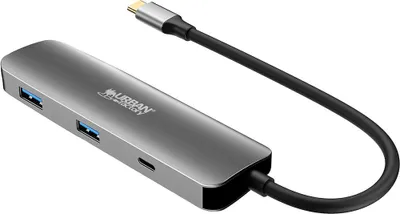 Image de Hub HUBEE USB C Multiports 4 en 1 HDMI™ 4K + 2 USB A 3.0 + 1 USB C 3.0 PD 100W Gris Urban Factory