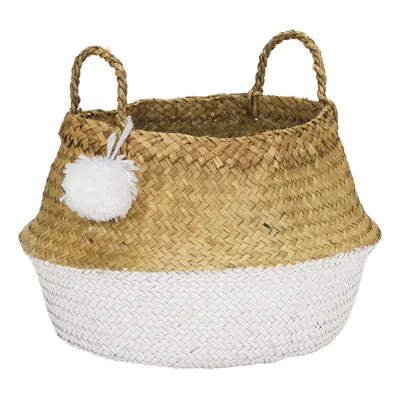 Produktbild von Kidsdepot Aufbewahrungskorb rund Seegras klein weiss natur